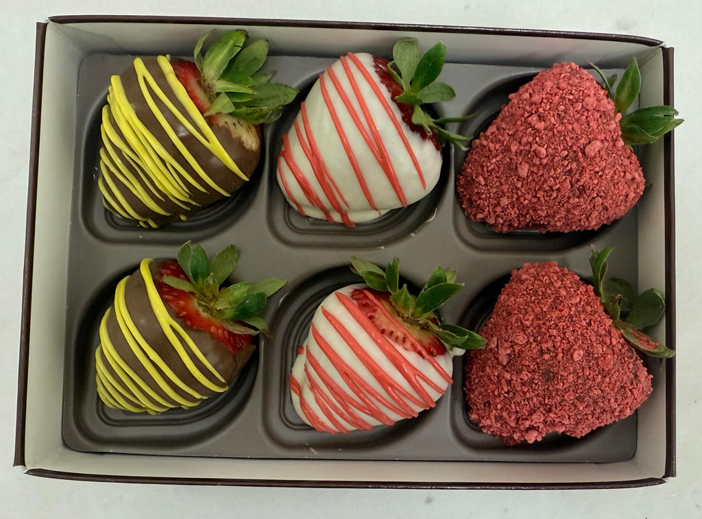 6-Pack Chocolate Strawberries w/ Personalized Card